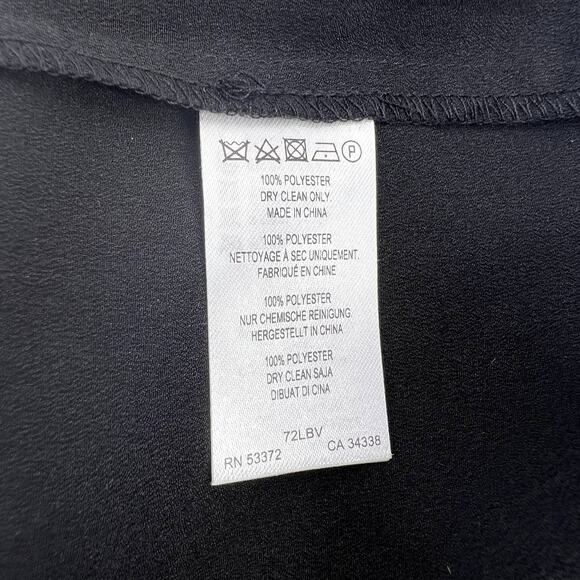 French Connection Blouse Color Block Black White Crepe Oversized Women Sz XS NWT - Picture 3 of 6